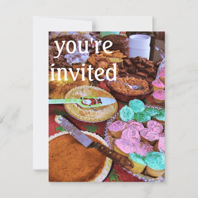 holiday desserts invitation (Front)