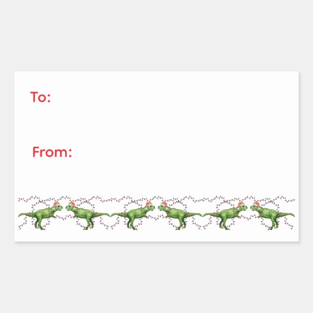 Holiday Dinosaurs Holiday Sticker (Devant)