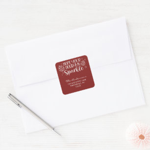 Holiday Disco Ball Envelope Seal Return Address