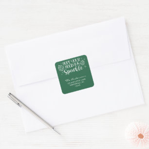 Holiday Disco Ball Envelope Seal Return Address