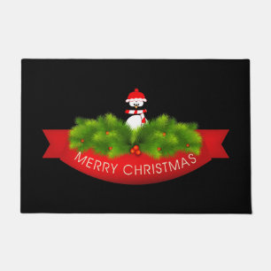 Holiday Door Mat-Christmas Penguin Doormat