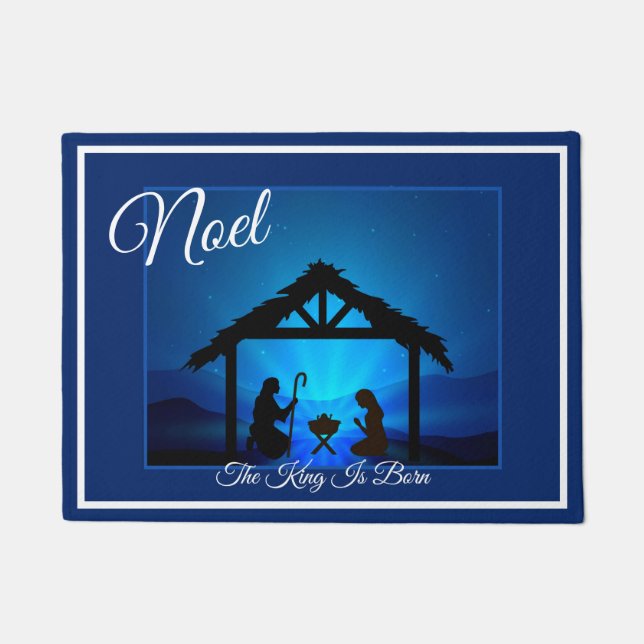Holiday Doormat-Noel Manger Scene  Doormat (Front)