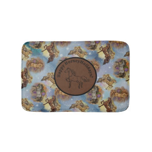 Holiday Dreamcatcher Western Horses Patterned  Bath Mat