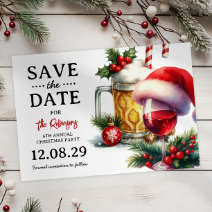 Holiday Drinks Christmas Party Save the Date Announcement