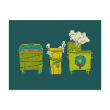 Holiday Dumpster Fire Postcard - "Sorry"