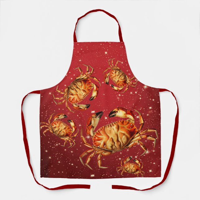 Holiday Dungeness Crabs   Apron (Front)