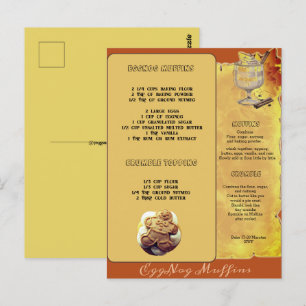 HOLIDAY EGGNOG MUFFIN RECIPE Postcard
