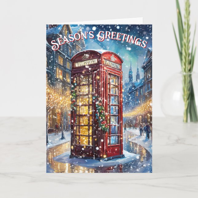 Holiday English Phone Booth Card (Front)