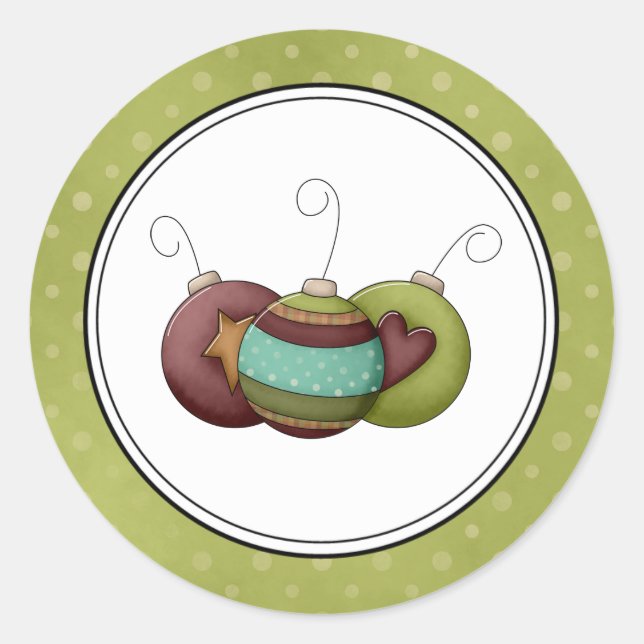 Holiday Envelope Seals Stickers (Front)