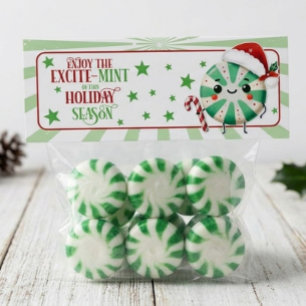 Holiday Excite-Mint Christmas Bag Topper Card