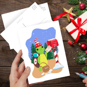Holiday Express Snail Mail by Turtle Postcard