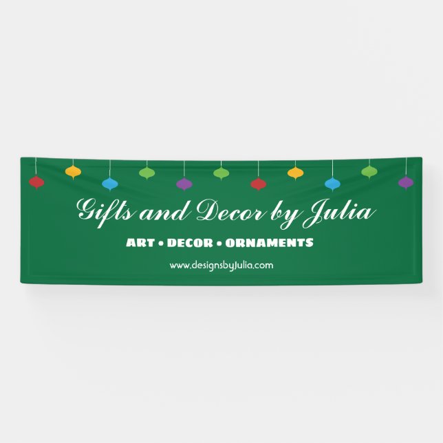 Holiday Fair Ornaments Vendor Banner (Horizontal)