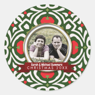 Holiday Family Friends Keepsake Memento Gift Classic Round Sticker