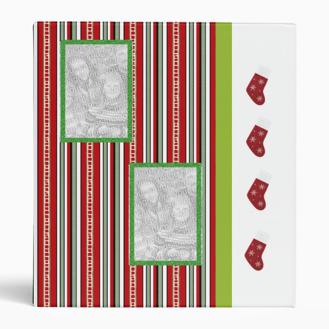 HOLIDAY FAMILY PHOTO ALBUM TEMPLATE BINDER (Front)