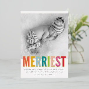 HOLIDAY FAMILY PHOTO merriest bold bright colourfu