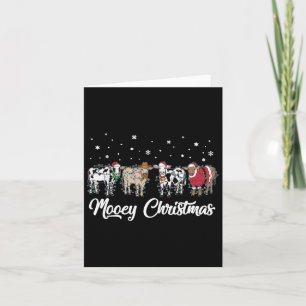 Holiday Farm Christmas Mooey Christmas Lights Cow  Card