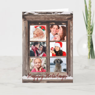 Holiday Farmhouse 6 Picture Thank You Card