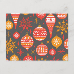 Holiday Faux Knit Pattern Christmas Personalized Postcard