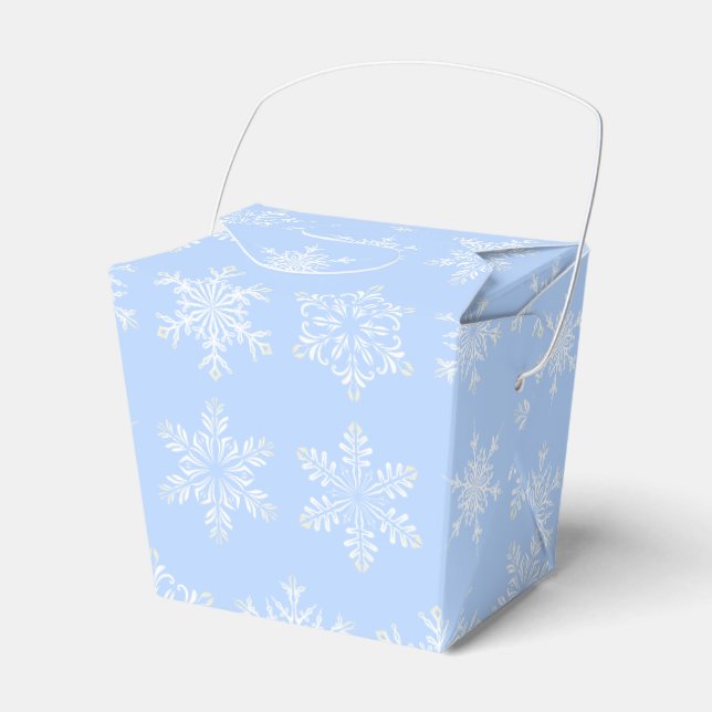 Holiday Favour Treat Box-Snowflakes Favor Box (Front Side)