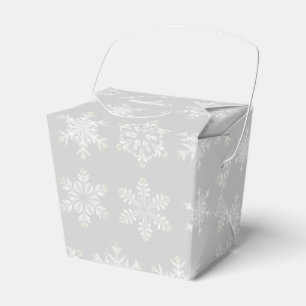 Holiday Favour Treat Box-Snowflakes Favor Box