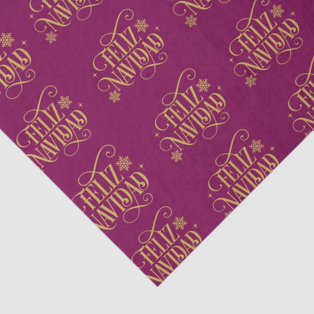 Holiday Feliz Navidad Tissue Paper (Detail)