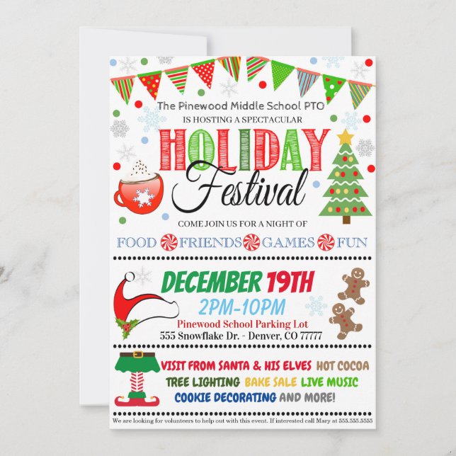 Holiday Festival Invitation (Front)