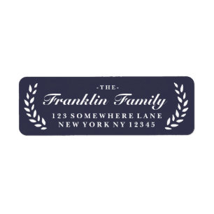 Holiday Festive Laurel Return Address Label