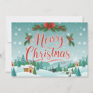 Holiday Festive Merry Christmas Invitation