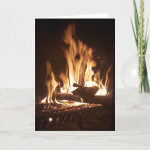 “Holiday Fireplace" Christmas Card