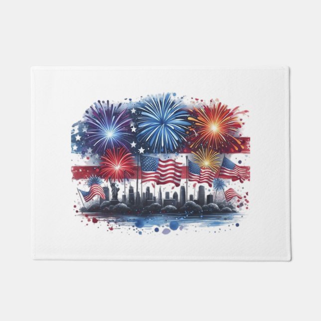 Holiday Firework Classic Doormat (Front)