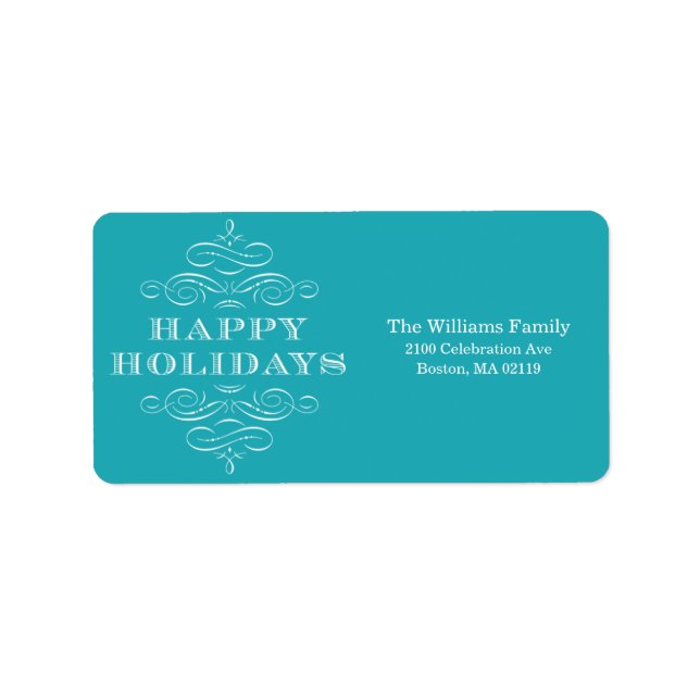 HOLIDAY FLOURISH | HOLIDAY ADDRESS LABELS (Front)