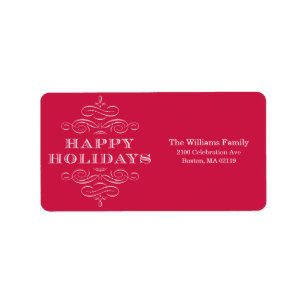 HOLIDAY FLOURISH HOLIDAY ADDRESS LABELS
