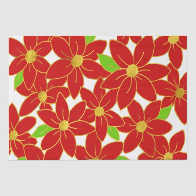 Holiday Flowers Tissue Paper (Front)