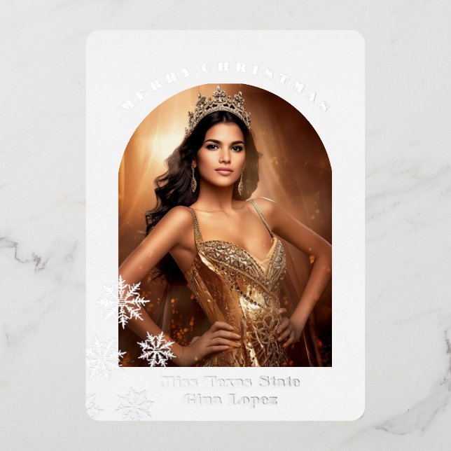 Holiday Foil Photo Card (Front)