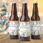 Holiday Foliage Christmas Personalized Beer Bottle Label<br><div class="desc">Festive holiday leaves and berries,  Christmas Bottle Labels. Great for Christmas parties,  restaurants and holiday events. Festive and cheerful,  these bottle labels will be sure to impress your guests.</div>