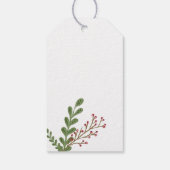 Holiday Foliage Christmas Personalized Gift Tags (Back)