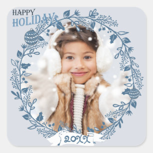 Holiday Foliage Custom Photo Sticker