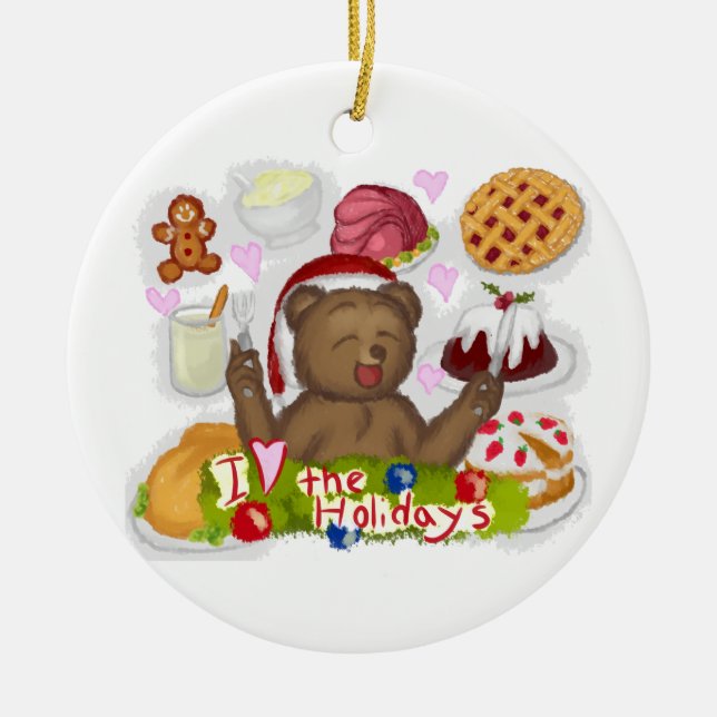 Holiday Food Ceramic Ornament (Front)
