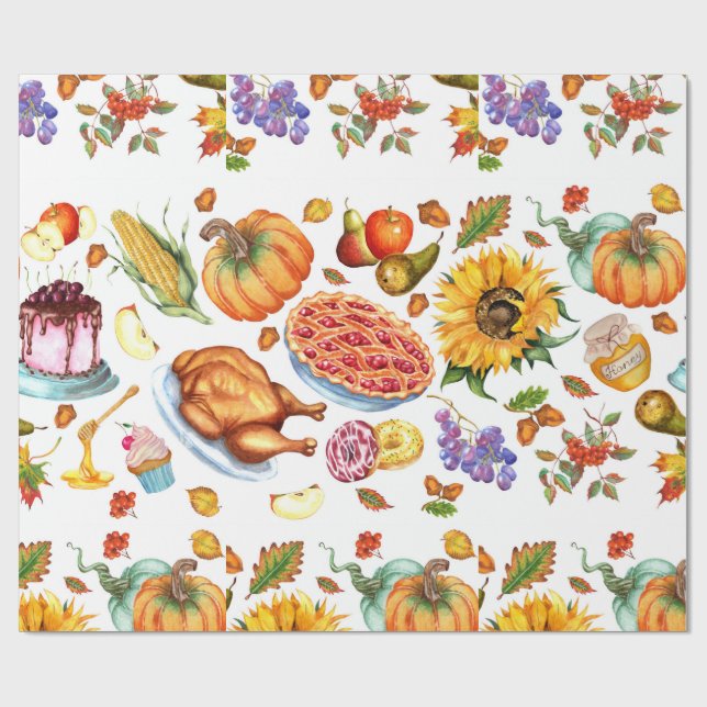 Holiday Food Wrapping Paper (Flat)