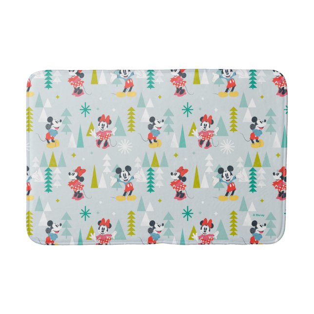 Holiday For All | Mickey & Minnie Christmas Bath Mat (Front)