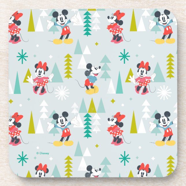 Holiday For All | Mickey & Minnie Christmas Coaster (Front)