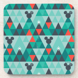 Holiday For All   Retro Christmas Pattern Coaster