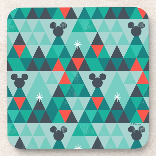 Holiday For All | Retro Christmas Pattern Coaster (Front)