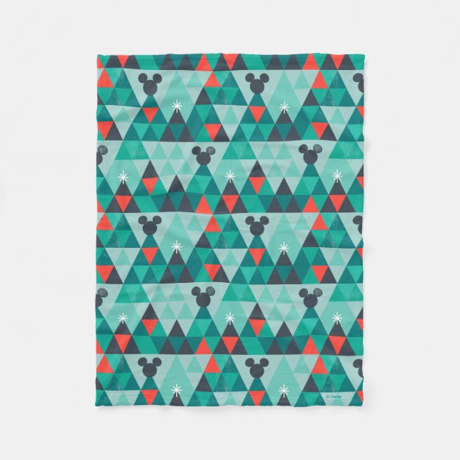 Holiday For All | Retro Christmas Pattern Fleece Blanket (Front)