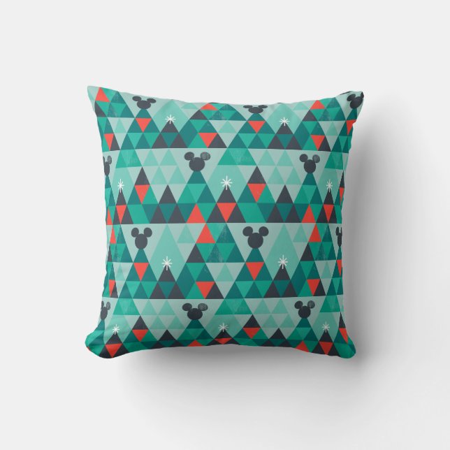 Holiday For All | Retro Christmas Pattern Throw Pillow (Front)
