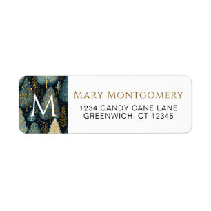 Holiday Forest Christmas Monogramme Retourner l'ad