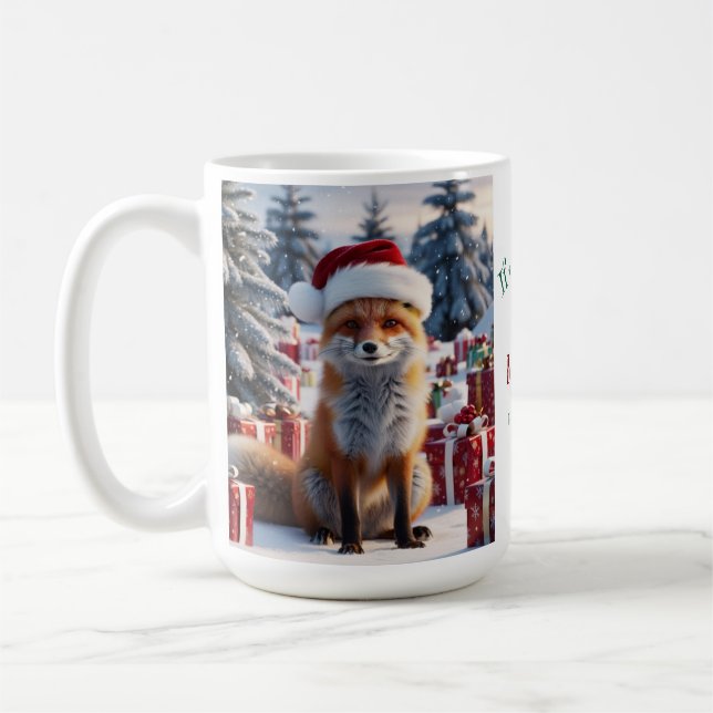 Holiday Fox  Coffee Mug (Left)