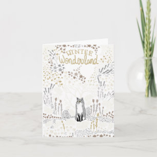 Holiday Fox Winter Wonderland Card