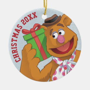 Holiday Fozzie the Bear Ceramic Ornament