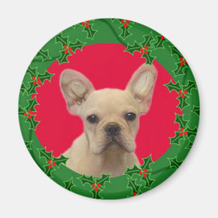 Holiday French Bulldog magnet